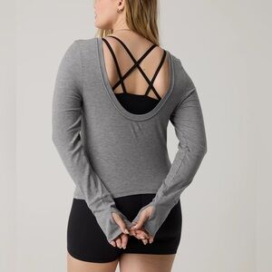 OFFLINE By Aerie Thumbs Up Ribbed Scoop Back T-Shirt